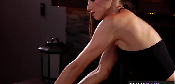  Big ass brunette Angela Sommers massage by a lesbian Celeste Star before tribbing